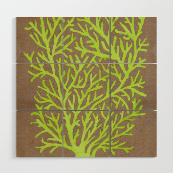 Neon Coral Wood Wall Art Gallery Image 1