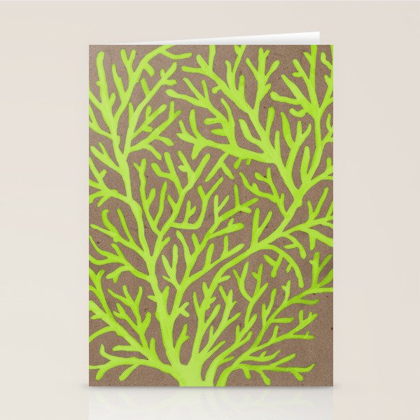Neon Coral Stationery Card Gallery Image 2