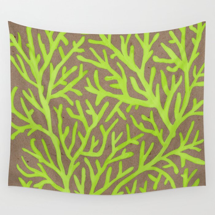 Neon Coral Wall Tapestry Gallery Image 4