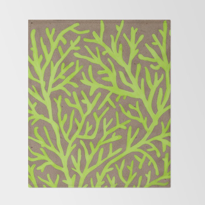 Neon Coral Throw Blanket Gallery Image 2