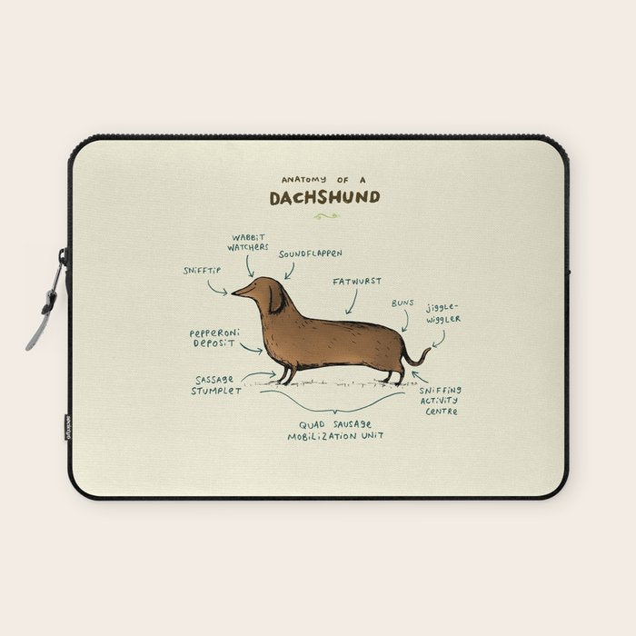 Anatomy of a Dachshund Laptop Sleeve Gallery Image 1