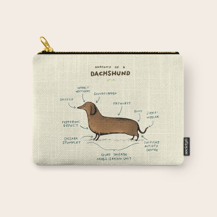 Anatomy of a Dachshund Carry All Pouch Gallery Image 1