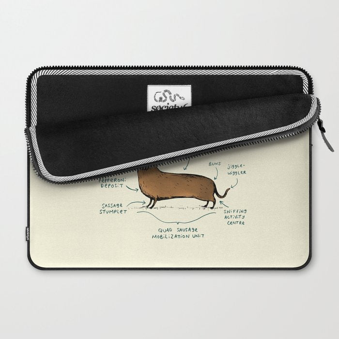Anatomy of a Dachshund Laptop Sleeve Gallery Image 2