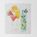 Summer Cocktail Trio Throw Blanket Gallery Image 2