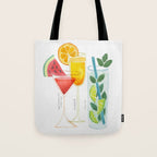 Summer Cocktail Trio Tote Bag Gallery Image 1
