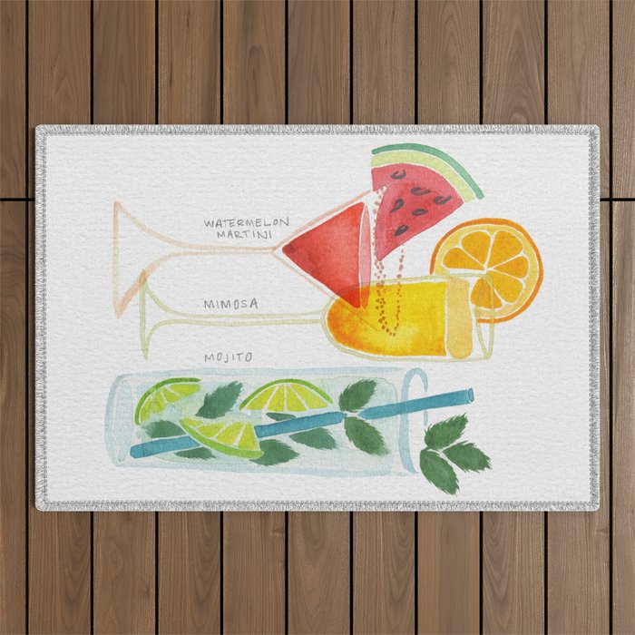 Summer Cocktail Trio Outdoor Rug Gallery Image 1