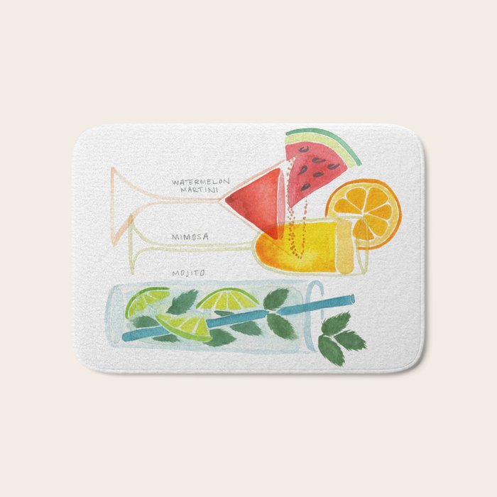 Summer Cocktail Trio Bath Mat Gallery Image 1