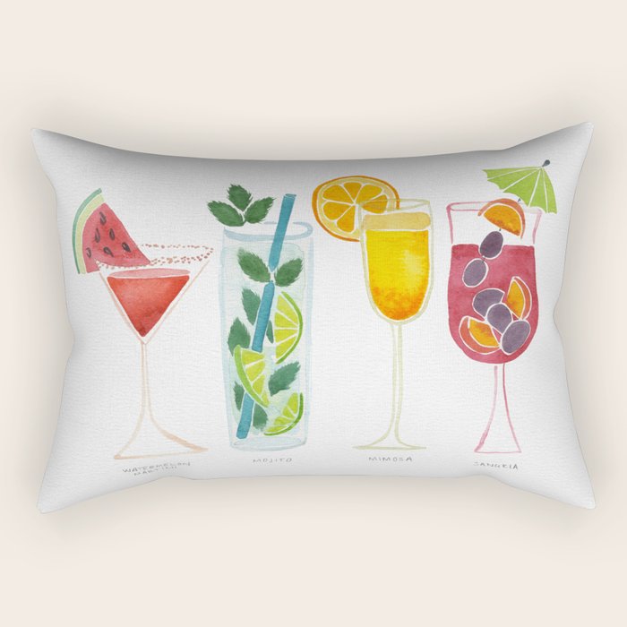 Summer Cocktail Trio Rectangular Pillow Gallery Image 2