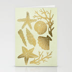 Gold Seashells Stationery Card Gallery Image 2