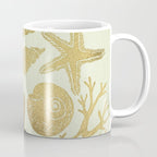 Gold Seashells Coffee Mug Gallery Image 1