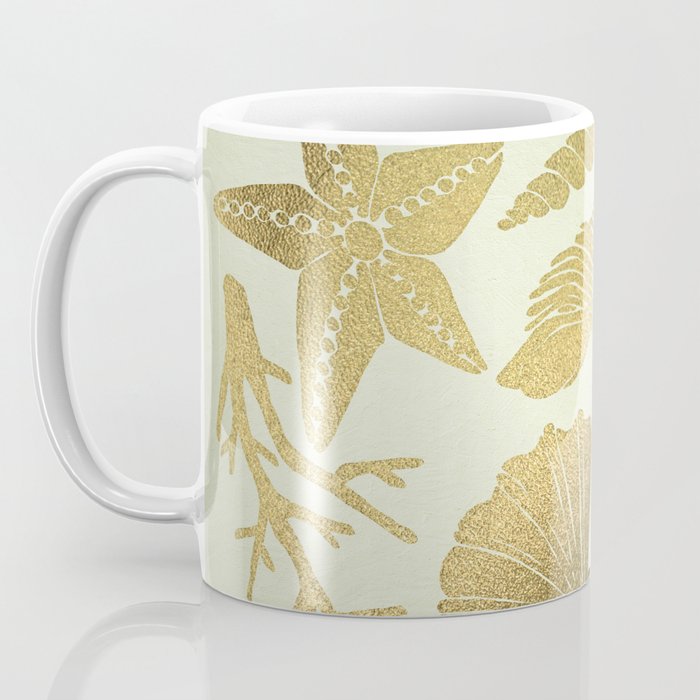 Gold Seashells Coffee Mug Gallery Image 3