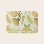 Gold Seashells Bath Mat Gallery Image 1