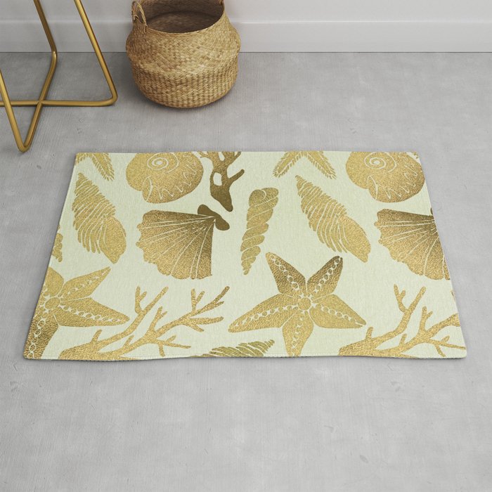 Gold Seashells Rug Gallery Image 1