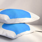 Minimalist Modern Mid Century Colorful Abstract Shapes Primary Colors Yellow Orange Blue Bubbles Pillow Sham Gallery Image 3