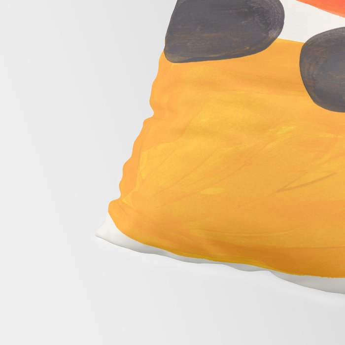 Minimalist Modern Mid Century Colorful Abstract Shapes Primary Colors Yellow Orange Blue Bubbles Pillow Sham Gallery Image 4