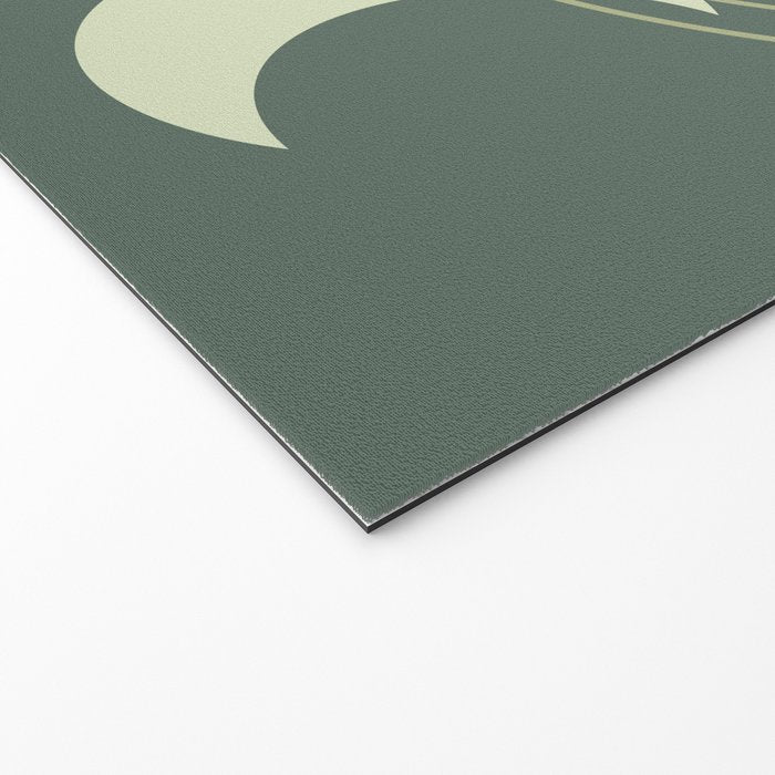 Mid Century Modern Geometric 126 in Forest Green Shades (Rainbow and Sun Abstraction) Welcome Mat Gallery Image 2