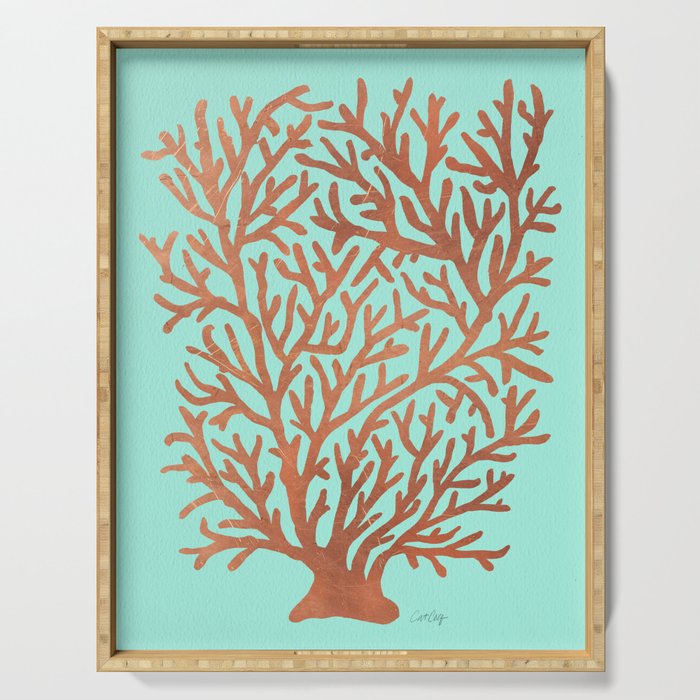 Copper Coral Serving Tray Gallery Image 1
