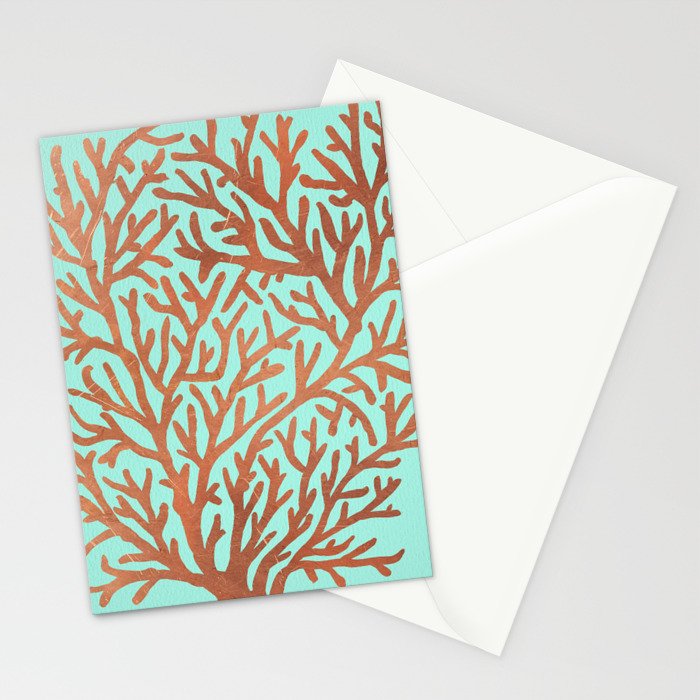 Copper Coral Stationery Card Gallery Image 2