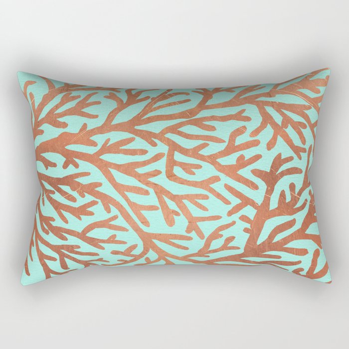 Copper Coral Rectangular Pillow Gallery Image 1