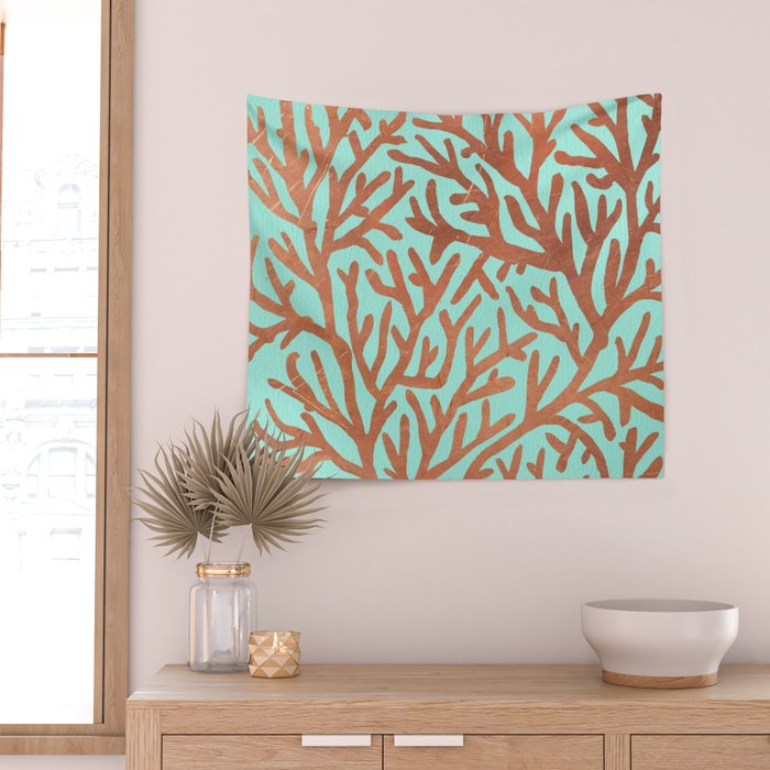 Copper Coral Wall Tapestry Gallery Image 2