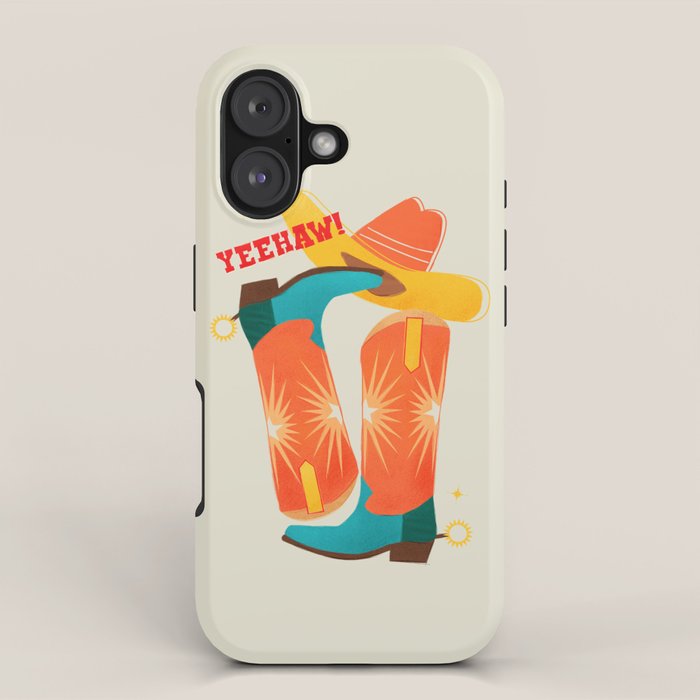 Yeehaw! Bright Cowboy Boots iPhone Case Gallery Image 1