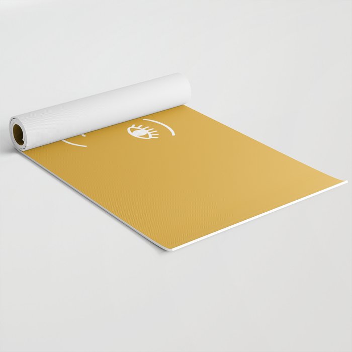 Wink (Mustard Yellow) Yoga Mat Gallery Image 2