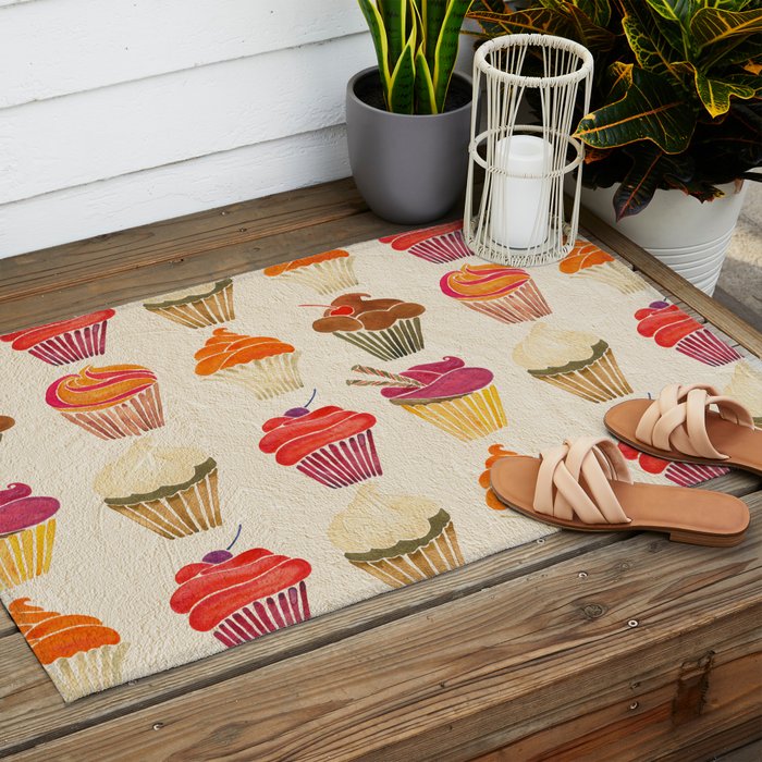 Cupcakes Outdoor Rug Gallery Image 2