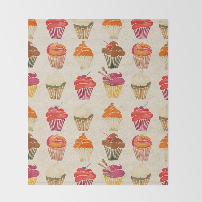 Cupcakes Throw Blanket Gallery Image 2