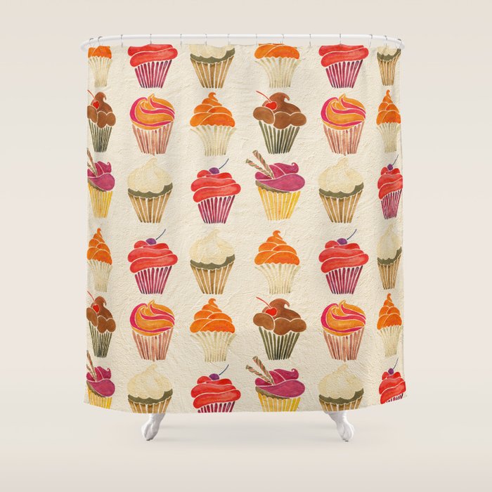 Cupcakes Shower Curtain Gallery Image 1
