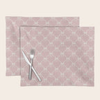 Bows & Ribbons Pattern LVII Pastel Pink Placemat Gallery Image 1