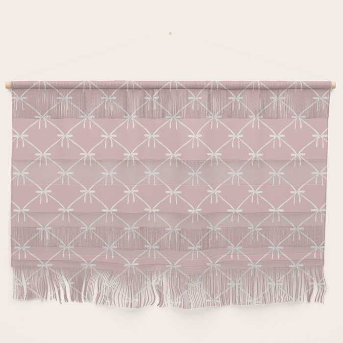 Bows & Ribbons Pattern LVII Pastel Pink Wall Hanging Gallery Image 1