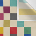 Modern Playful Checkered Abstract Wall Tapestry Gallery Image 3
