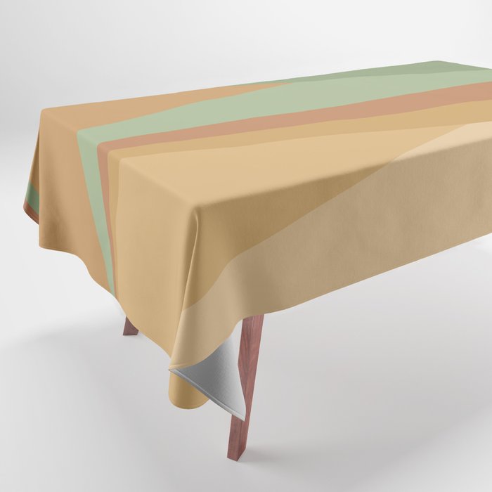 Geometric Triangles XII Earthy Rustic Tablecloth Gallery Image 1