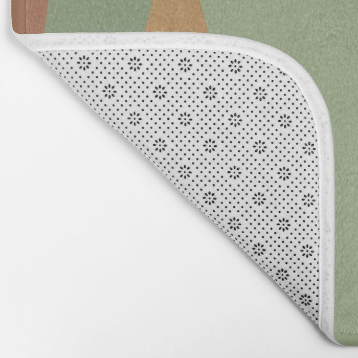 Geometric Triangles XII Earthy Rustic Bath Mat Gallery Image 2