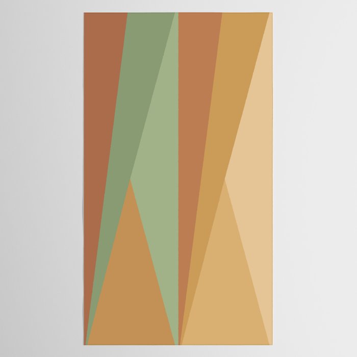 Geometric Triangles XII Earthy Rustic Tablecloth Gallery Image 2