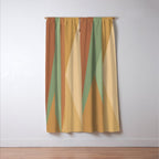 Geometric Triangles XII Earthy Rustic Window Curtain Gallery Image 3