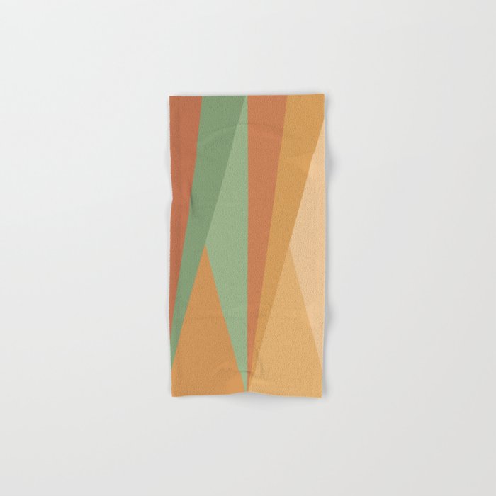 Geometric Triangles XII Earthy Rustic Bath Towel Gallery Image 1