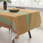 Geometric Triangles XII Earthy Rustic Tablecloth Gallery Image 3
