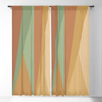 Geometric Triangles XII Earthy Rustic Window Curtain Gallery Image 5
