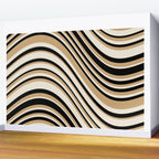 Wavy Stripes VII - Neutral Vintage Wall Mural Gallery Image 2