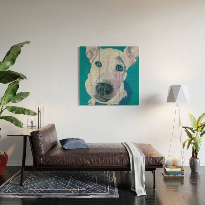 Patches o'Houlihan Dog Portrait Wood Wall Art Gallery Image 2