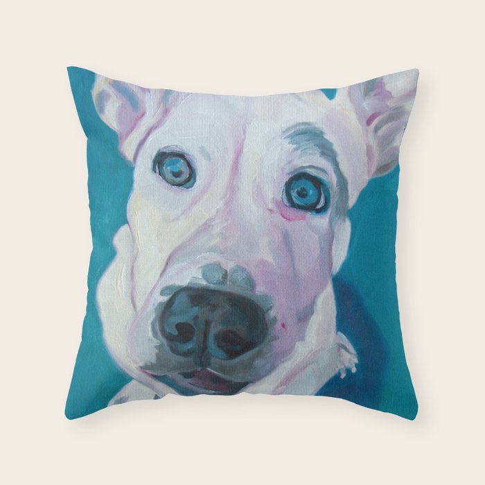 Patches o'Houlihan Dog Portrait Throw Pillow Gallery Image 6