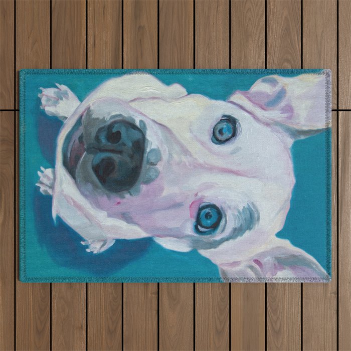 Patches o'Houlihan Dog Portrait Outdoor Rug Gallery Image 1