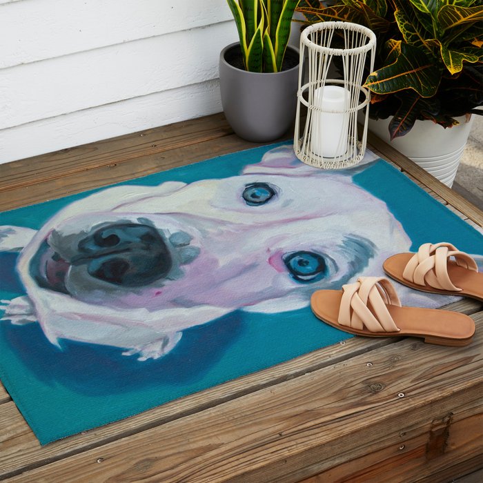 Patches o'Houlihan Dog Portrait Outdoor Rug Gallery Image 2