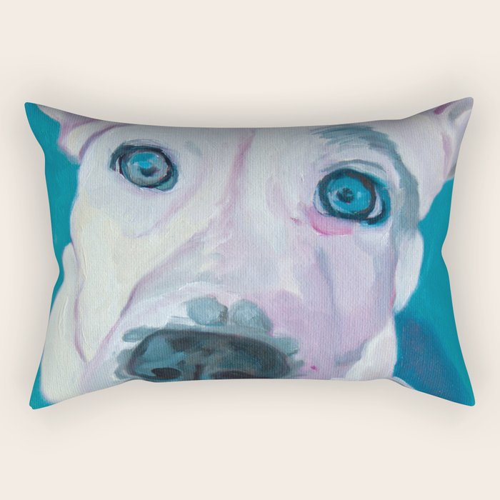 Patches o'Houlihan Dog Portrait Rectangular Pillow Gallery Image 1