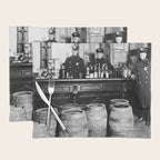 Prohibition - Speakeasy Police Raid Bootlegger - Moonshine Alcohol Placemat Gallery Image 1