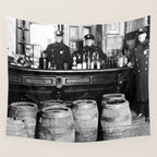 Prohibition - Speakeasy Police Raid Bootlegger - Moonshine Alcohol Wall Tapestry Gallery Image 4