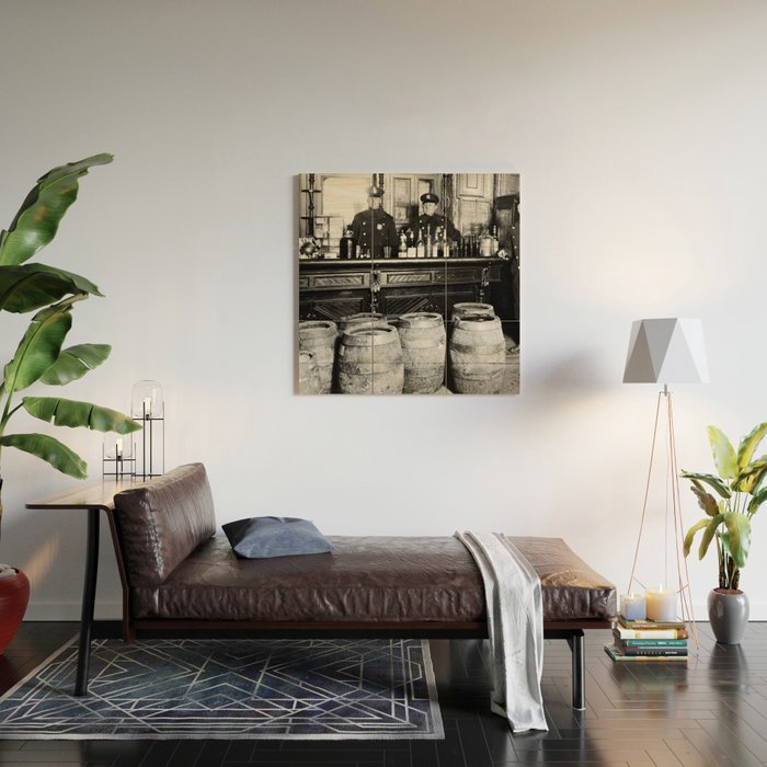 Prohibition - Speakeasy Police Raid Bootlegger - Moonshine Alcohol Wood Wall Art Gallery Image 2