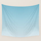 Dreamy Ombre Soft Sky Blue Aura Gradient Wall Tapestry Gallery Image 4