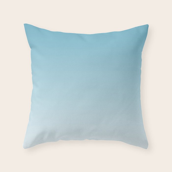 Dreamy Ombre Soft Sky Blue Aura Gradient Throw Pillow Gallery Image 6